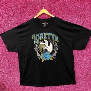 Loretta Lynn Photo Rose Graphic T-Shirt 2XL